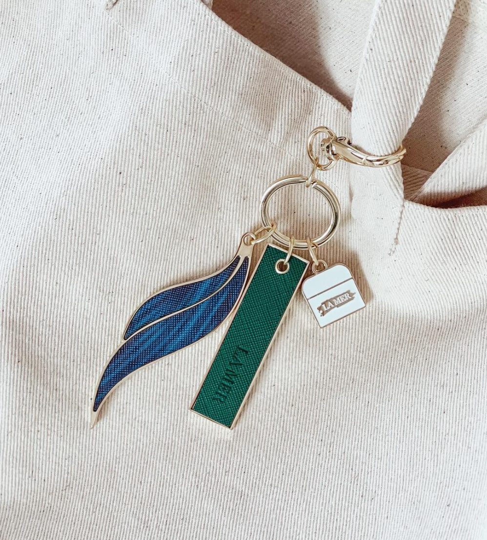 พวงกุญแจ Enamel ตกแต่งด้วยหนัง รูปแบบตามต้องการ Lamer Key chain